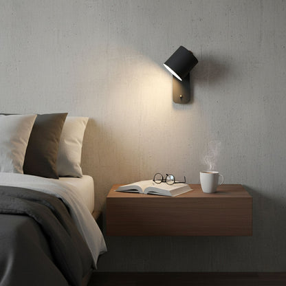 Contemporary Minimalist Rotatable Cylinder LED Wall Sconce 1-Light