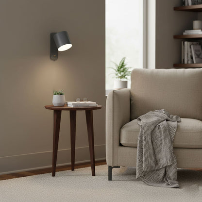 Contemporary Minimalist Rotatable Cylinder LED Wall Sconce 1-Light