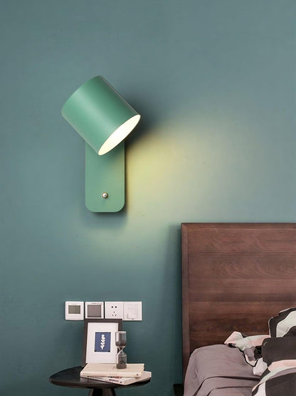 Contemporary Minimalist Rotatable Cylinder LED Wall Sconce 1-Light