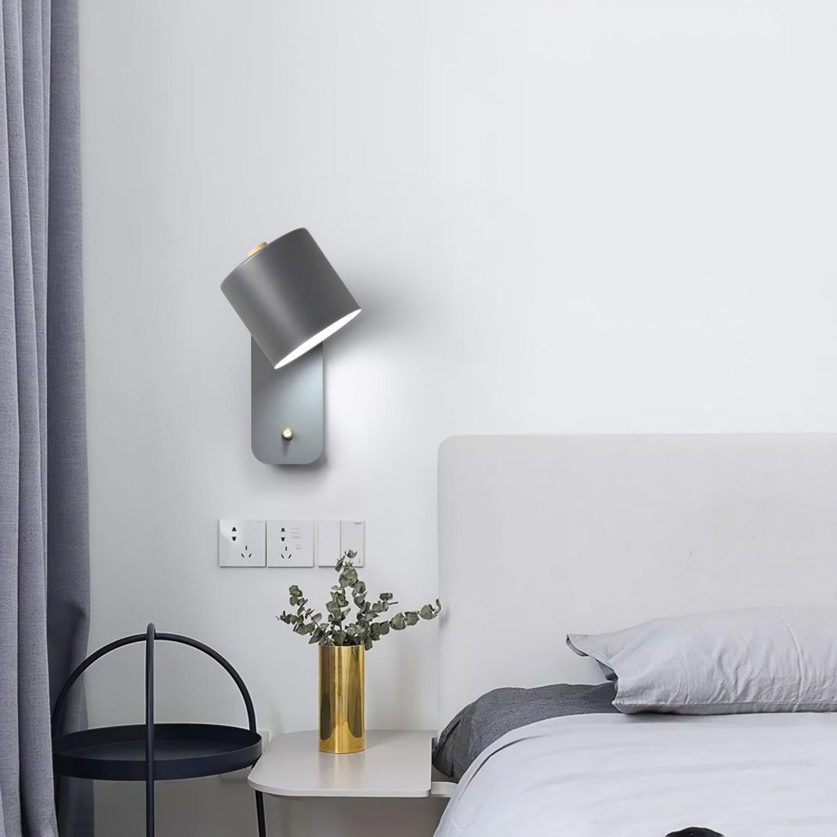 Contemporary Minimalist Rotatable Cylinder LED Wall Sconce 1-Light
