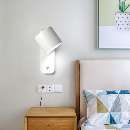 Contemporary Minimalist Rotatable Cylinder LED Wall Sconce 1-Light