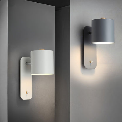 Contemporary Minimalist Rotatable Cylinder LED Wall Sconce 1-Light