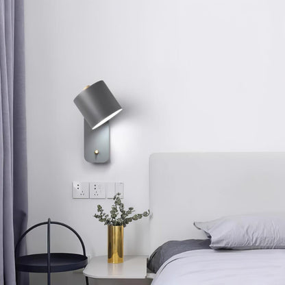 Contemporary Minimalist Rotatable Cylinder LED Wall Sconce 1-Light