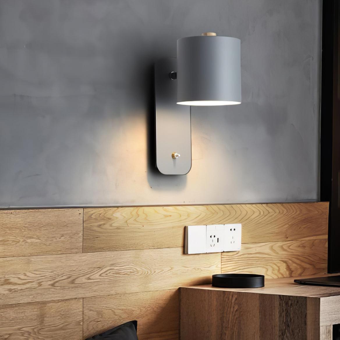 Contemporary Minimalist Rotatable Cylinder LED Wall Sconce 1-Light