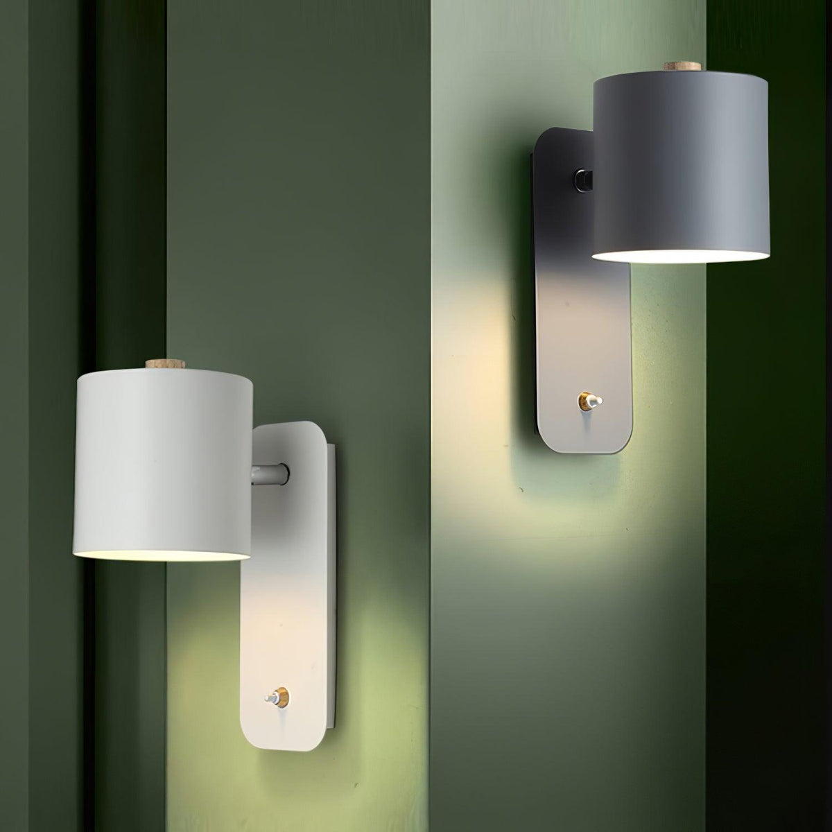 Contemporary Minimalist Rotatable Cylinder LED Wall Sconce 1-Light