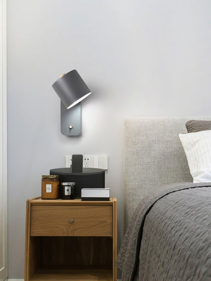 Contemporary Minimalist Rotatable Cylinder LED Wall Sconce 1-Light