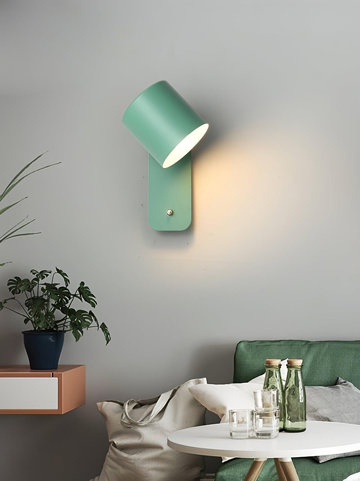 Contemporary Minimalist Rotatable Cylinder LED Wall Sconce 1-Light