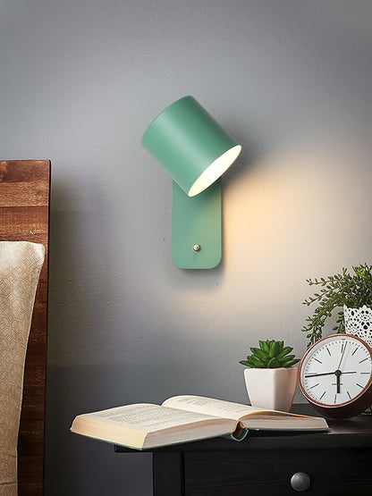 Contemporary Minimalist Rotatable Cylinder LED Wall Sconce 1-Light