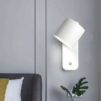Contemporary Minimalist Rotatable Cylinder LED Wall Sconce 1-Light
