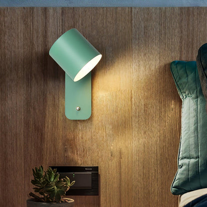 Contemporary Minimalist Rotatable Cylinder LED Wall Sconce 1-Light