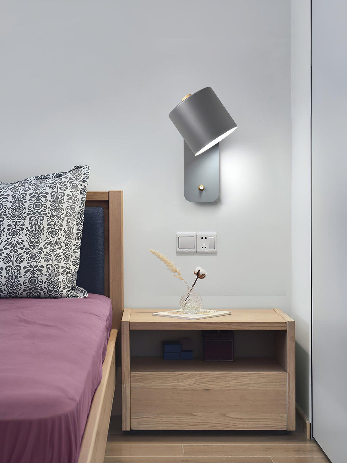 Contemporary Minimalist Rotatable Cylinder LED Wall Sconce 1-Light