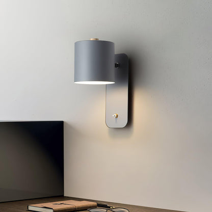Contemporary Minimalist Rotatable Cylinder LED Wall Sconce 1-Light