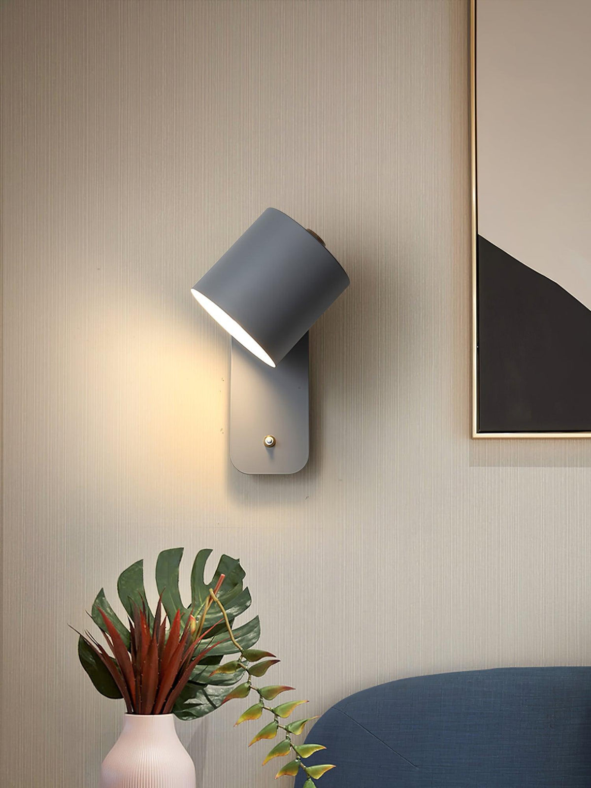 Contemporary Minimalist Rotatable Cylinder LED Wall Sconce 1-Light