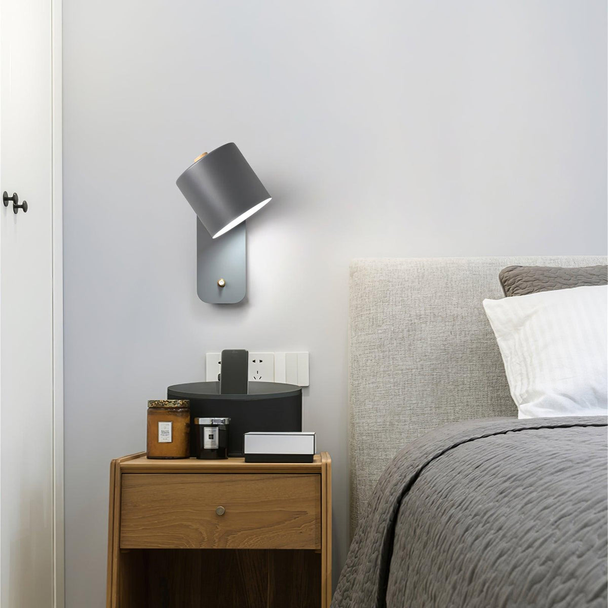 Contemporary Minimalist Rotatable Cylinder LED Wall Sconce 1-Light