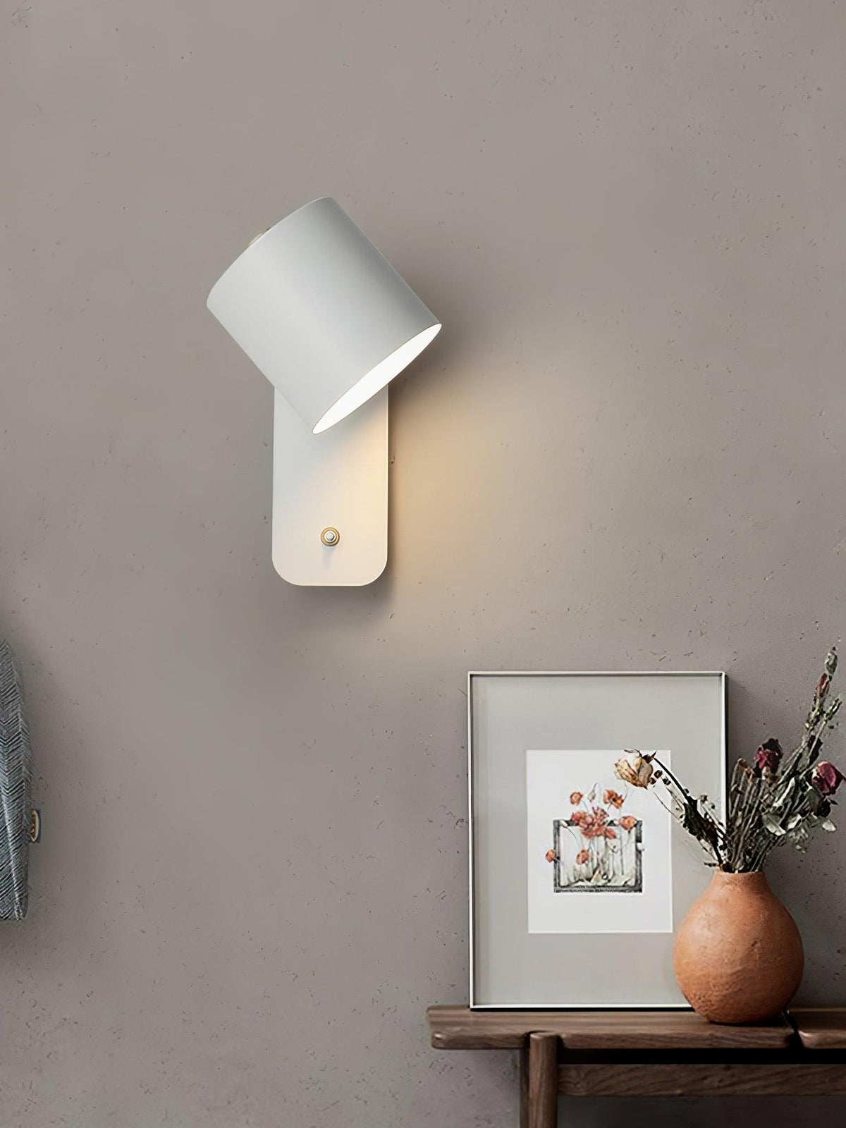 Contemporary Minimalist Rotatable Cylinder LED Wall Sconce 1-Light