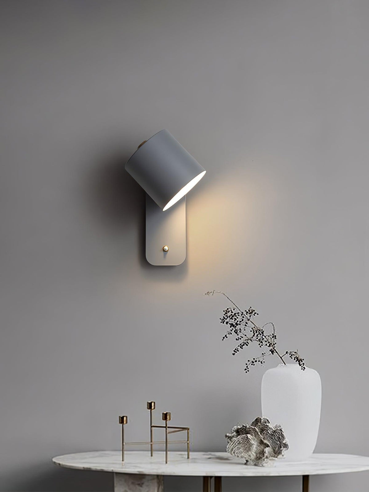 Contemporary Minimalist Rotatable Cylinder LED Wall Sconce 1-Light