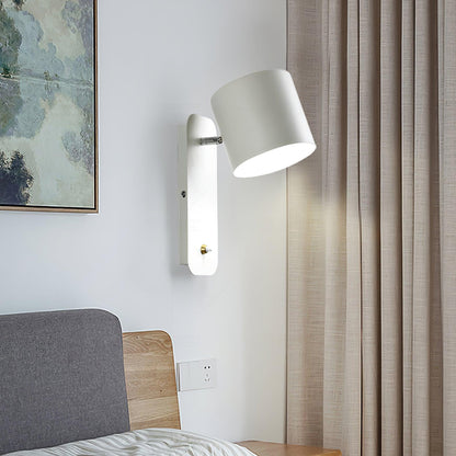 Contemporary Minimalist Rotatable Cylinder LED Wall Sconce 1-Light