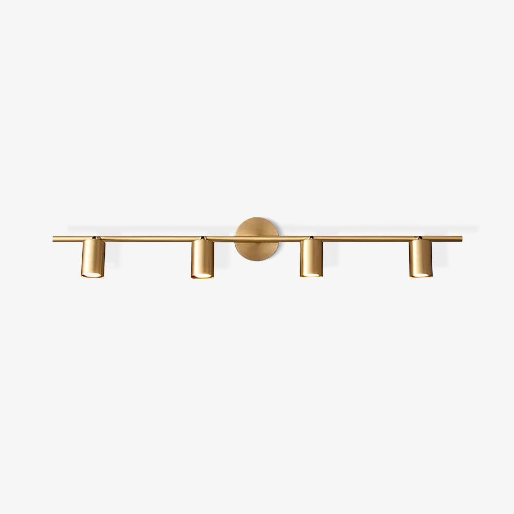 Contemporary Brass Double Cylinder Adjustable Wall Spotlight