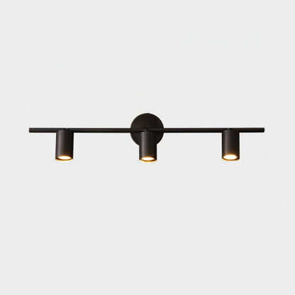 Contemporary Brass Double Cylinder Adjustable Wall Spotlight