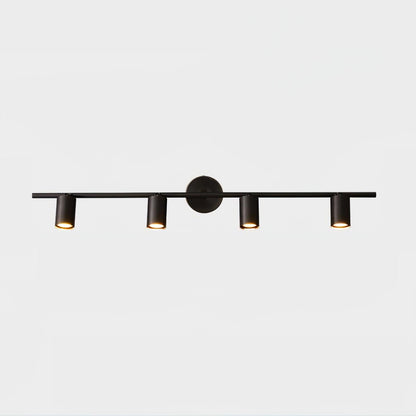 Contemporary Brass Double Cylinder Adjustable Wall Spotlight
