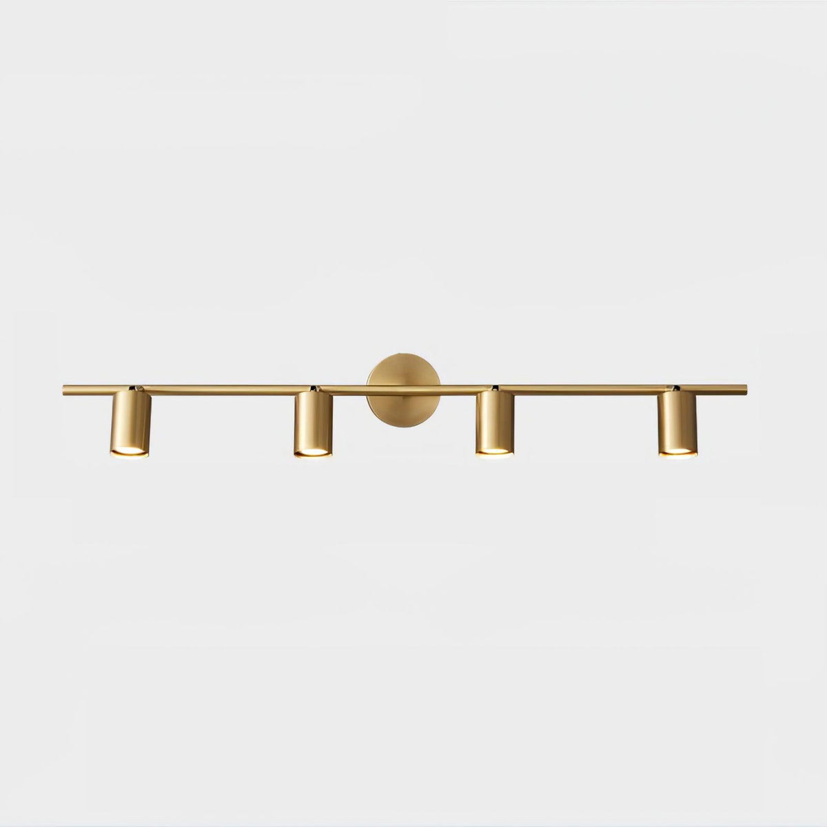 Contemporary Brass Double Cylinder Adjustable Wall Spotlight