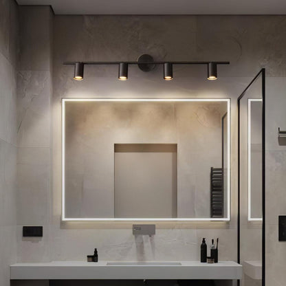 Contemporary Brass Double Cylinder Adjustable Wall Spotlight