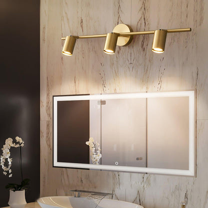 Contemporary Brass Double Cylinder Adjustable Wall Spotlight