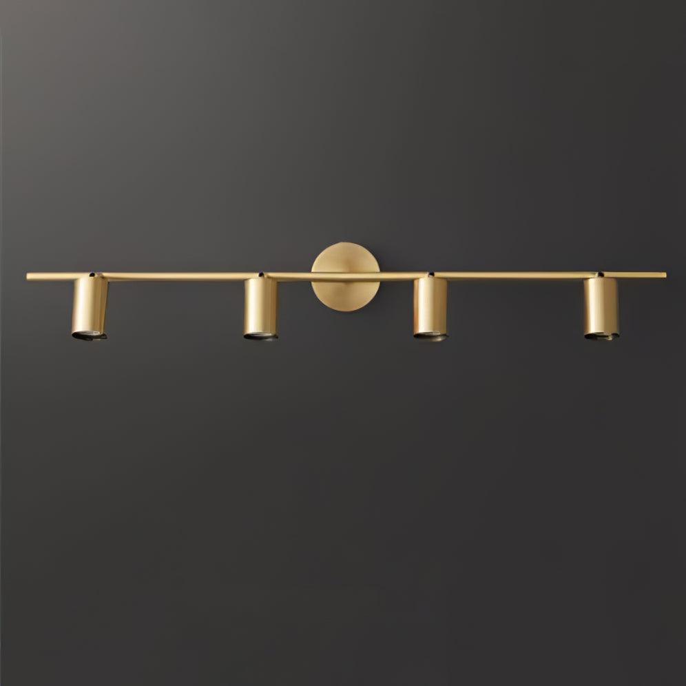 Contemporary Brass Double Cylinder Adjustable Wall Spotlight