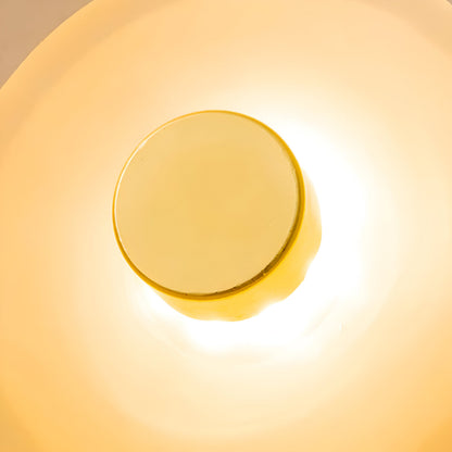 Nordic Curved Glass Japandi LED Wall Sconce 1-Light