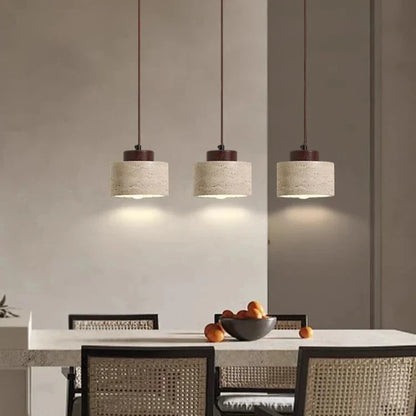 Nordic Stone Natural Shade Pendant Light 1-Light