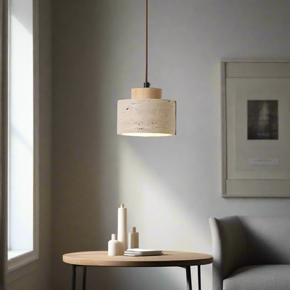 Nordic Stone Natural Shade Pendant Light 1-Light