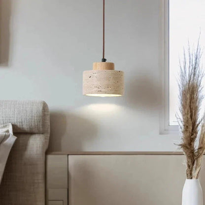 Nordic Stone Natural Shade Pendant Light 1-Light