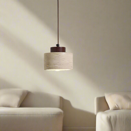 Nordic Stone Natural Shade Pendant Light 1-Light