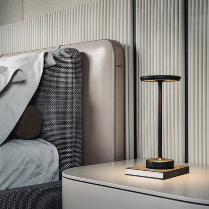 Modern Brass Cone LED Rechargeable Table Lamp 1-Light