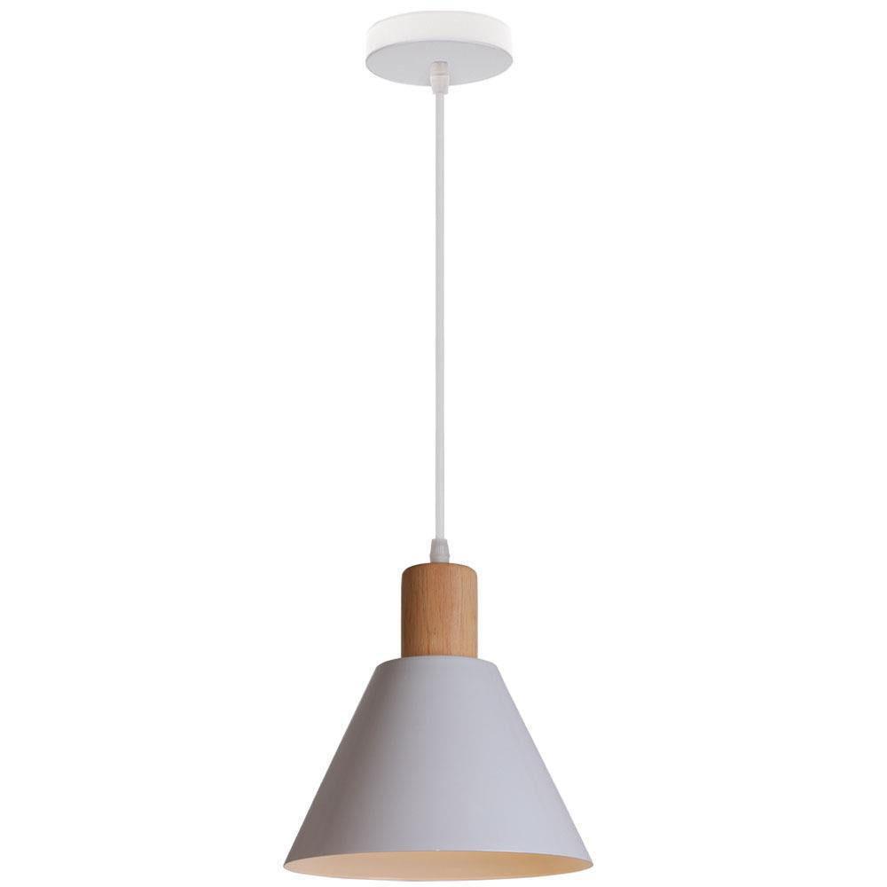Nordic Wood Cone Pendant Light | 1-Light