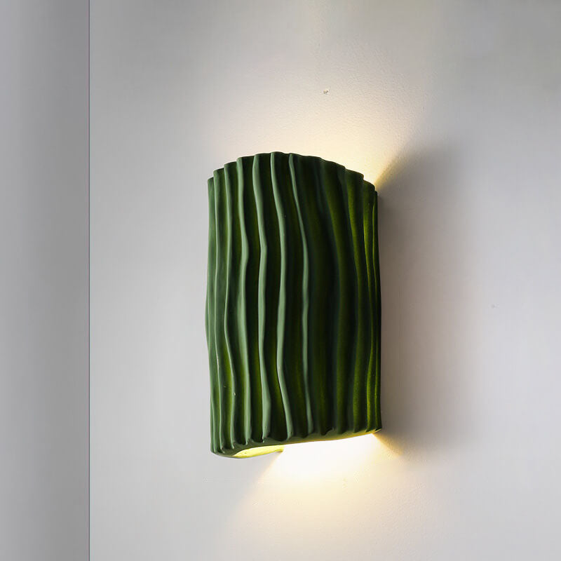 Scandinavian Textured Half-Cylinder LED Wall Light | 2-Light