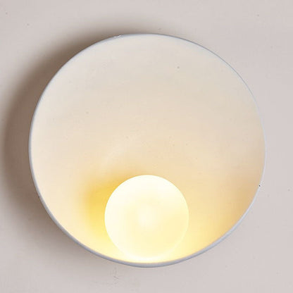 Contemporary Glass Round 1-Light Wall Sconce