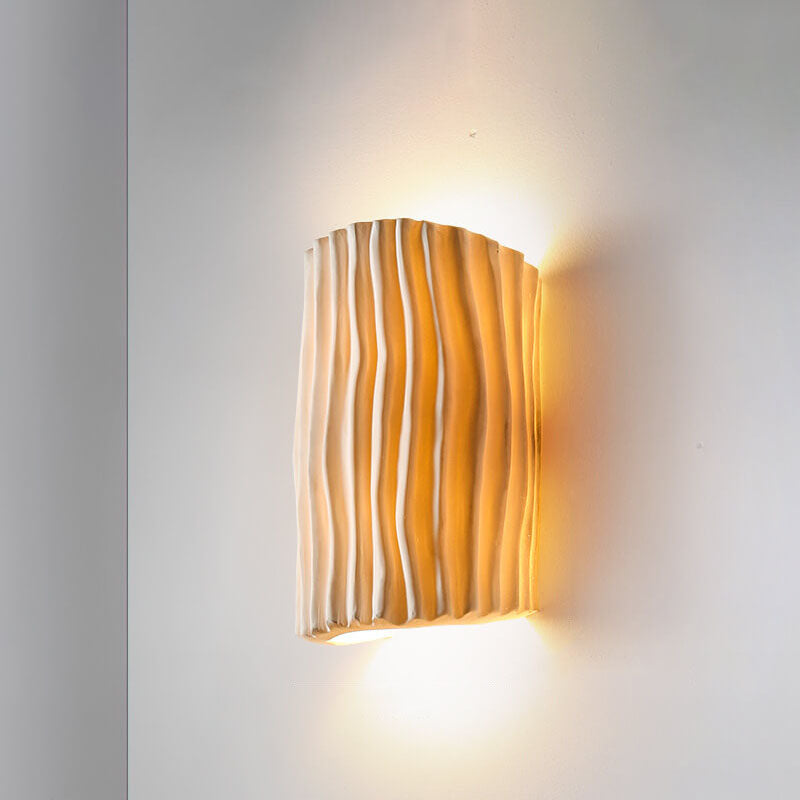 Scandinavian Textured Half-Cylinder LED Wall Light | 2-Light