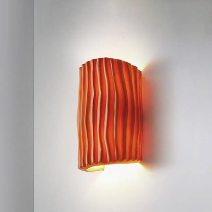 Scandinavian Textured Half-Cylinder LED Wall Light | 2-Light
