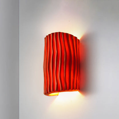 Scandinavian Textured Half-Cylinder LED Wall Light | 2-Light