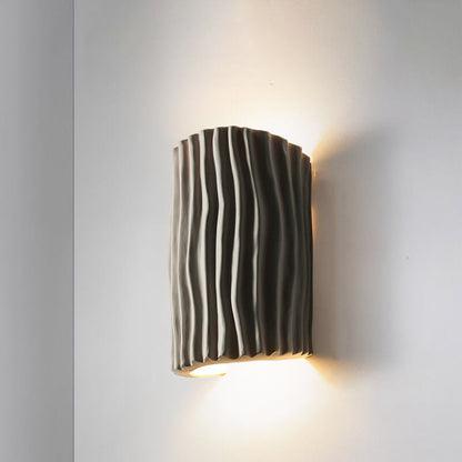Scandinavian Textured Half-Cylinder LED Wall Light | 2-Light