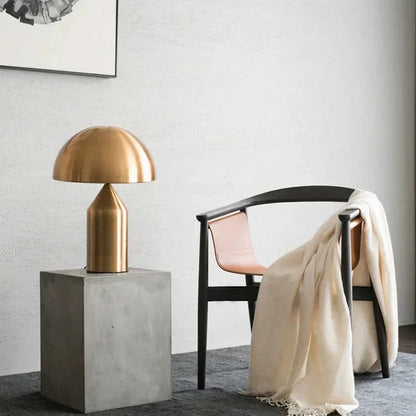 Scandinavian Brass Dome LED Table Lamp 3-Light