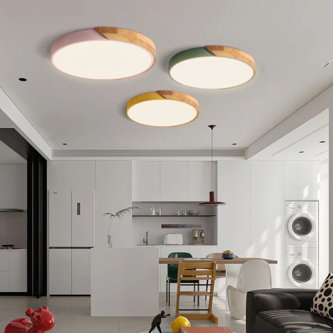 Scandinavian Wood Ceiling Light 1-Light