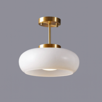 Retro Glass Ceiling Light 1-Light