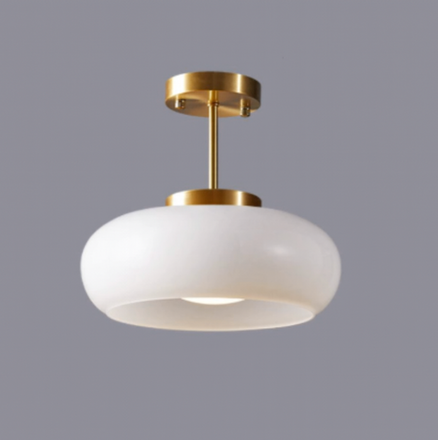 Retro Glass Ceiling Light 1-Light