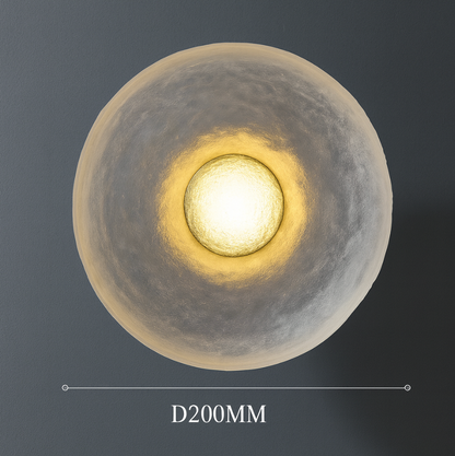 Contemporary Minimalist Resin Round Wall Sconce LED 1-Light