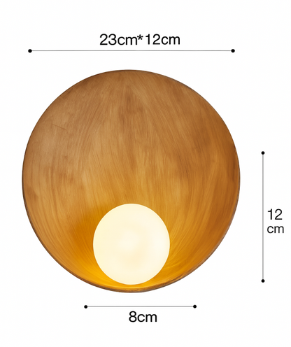 Modern Japandi Resin Bowl Wall Sconce G9 1-Light