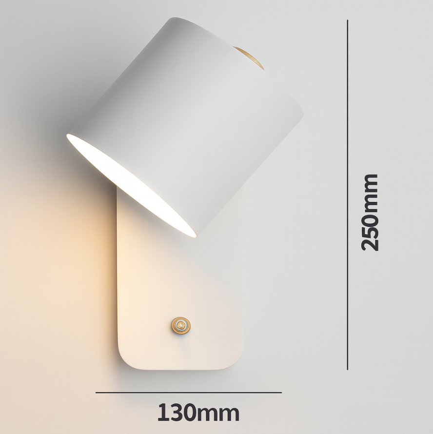 Contemporary Minimalist Rotatable Cylinder LED Wall Sconce 1-Light