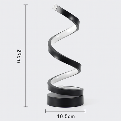 Contemporary Spiral LED Table Lamp 1-Light