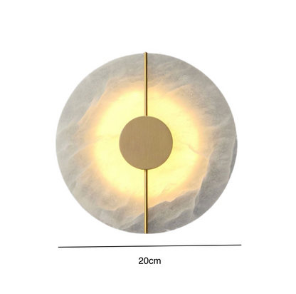 Modern Scandinavian Marble Round Wall Sconce LED 1-Light